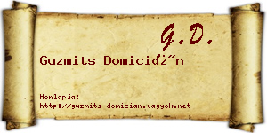Guzmits Domicián névjegykártya